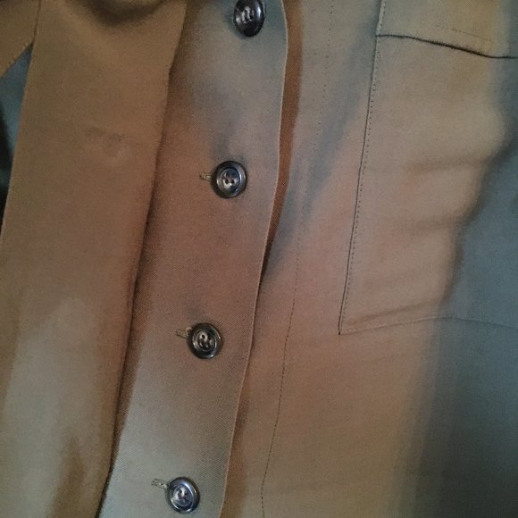 Olive Green Belted Button Up Cargo Skirt - Picture 6 of 10